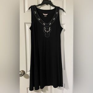 TanJay Black Sequin Sleeveless Dress